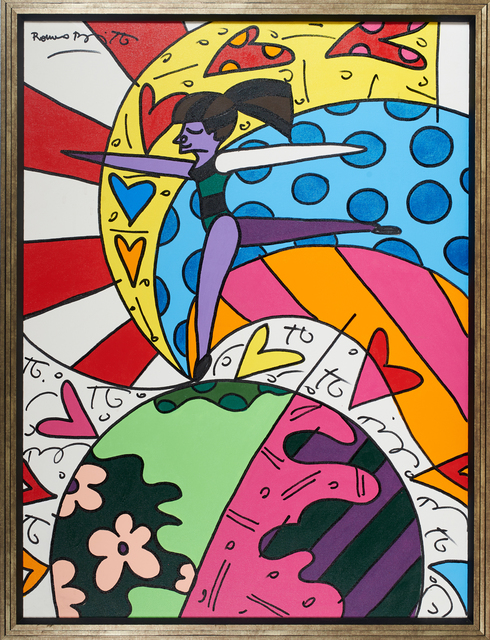 MIDNIGHT CAT BY ROMERO BRITTO CANVAS PICTURES WALL ART PHOTOS PRINTS POSTERS
