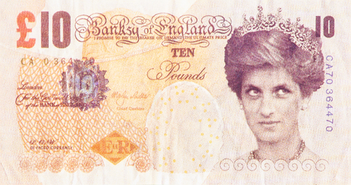 Di-faced Tenner, 10 GBP Note