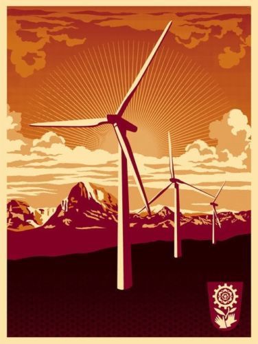 Shepard Fairey (OBEY), ‘WINDMILL’, 2009, Bruce Lurie Gallery