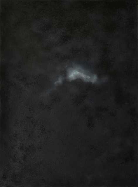 Kerstin Paillard, ‘Moon IV’, 2019, Drawing, Collage or other Work on Paper, Pigments on handmade torn deckle edges paper, BBA Gallery