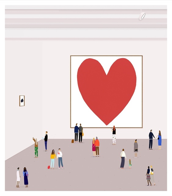 Rose Blake, ‘A Pink Heart’, 2015, Print, Mixed Media, Rebecca Hossack Art Gallery