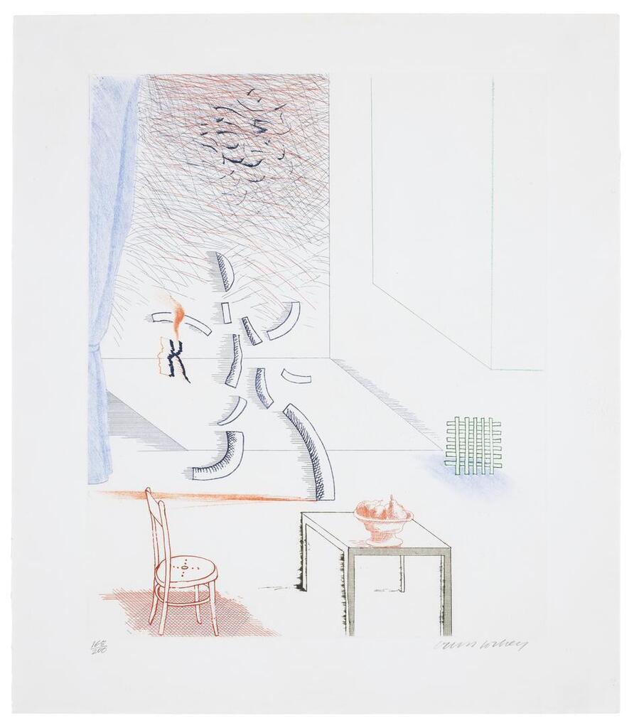 David Hockney - Tick it, Tock it, Turn it True, from The Blue Guitar