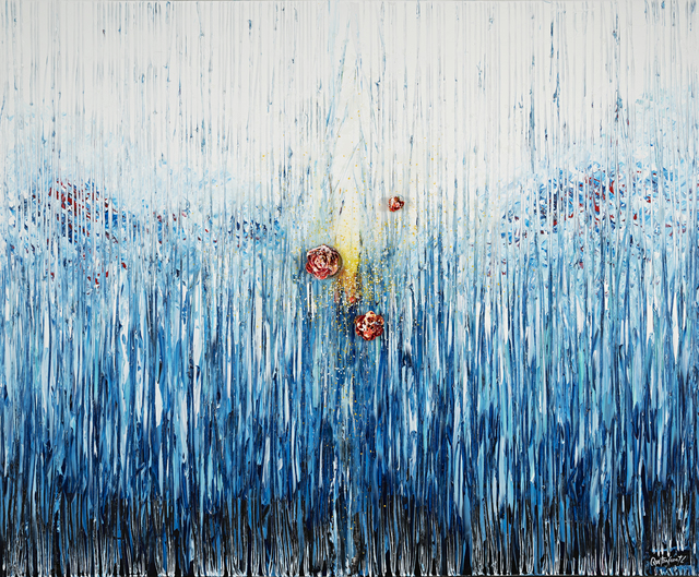Quetzalcoatl, ‘Caminito con flores ’, 2021, Painting, Acrylic + industrial varnish on canvas, Biaggi & Faure Fine Art