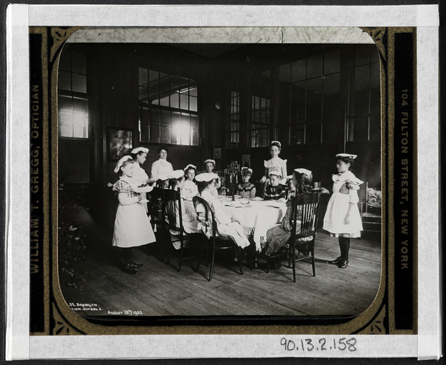 Jacob A. Riis, ‘Waiting at table, vacation school’, 1902, Museum of the City of New York