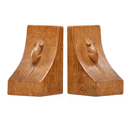 Pair of bookends with mice