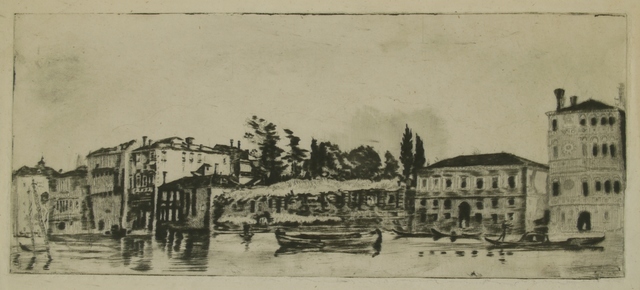 Clifford Isaac Addams, ‘The Unfinished Palace, Grand Canal, Venice’, ca. 1914, Print, Etching and drypoint, Private Collection, NY