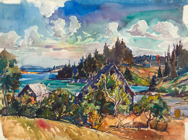 William Lester Stevens, ‘Vinalhaven Island, Maine’, 19th -20th Century, Drawing, Collage or other Work on Paper, Watercolor on paper, Vose Galleries