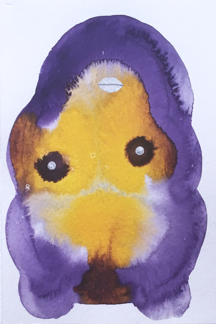 Shamona Stokes, ‘Pansy Venus’, 2020, Drawing, Collage or other Work on Paper, Ink, watercolor, salt, and mirror paint on Arches paper, Deep Space Gallery