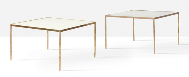 ‘2 coffee tables’, Circa 1960, Design/Decorative Art, Brass, opaline, Aguttes