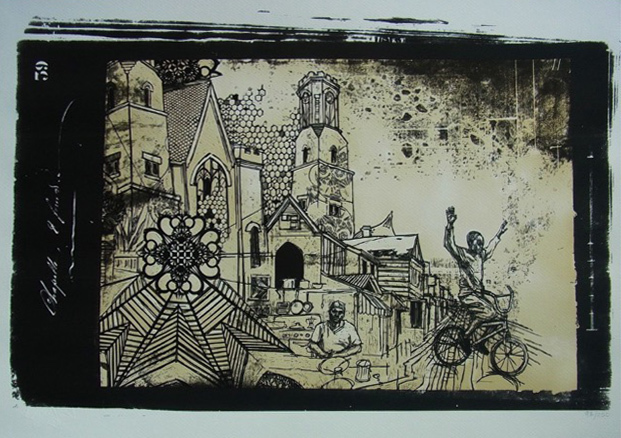 Swoon, ‘Untitled’, 2010, Print, Silskcreen, DIGARD AUCTION