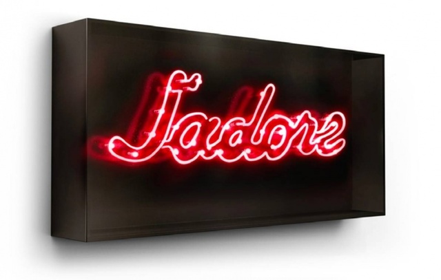 David Drebin, ‘J'adore’, Installation, Neon Light Installation in a Smoked Acrylic Box, Art Angels