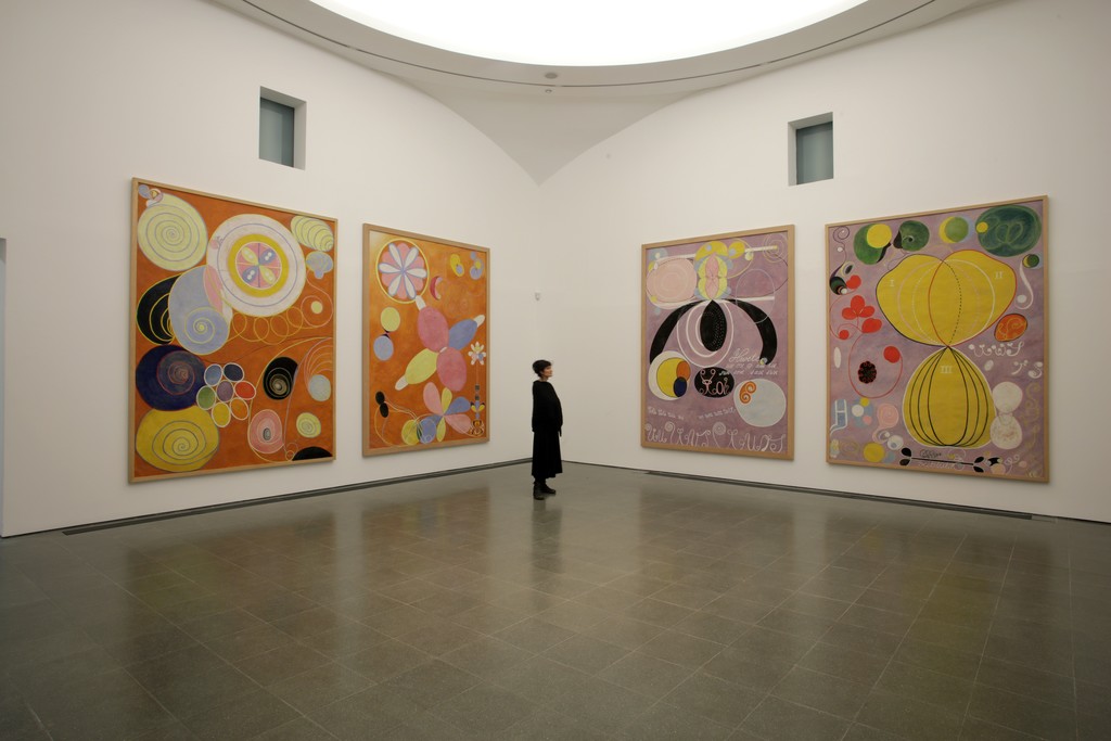 Installation view of "Hilma af Klint: Painting the Unseen" at Serpentine Gallery, London (2016). Image © Jerry Hardman-Jones
Installation view of "Hilma af Klint: Painting the Unseen" at Serpentine Gallery, London (2016). Image © Jerry Hardman-Jones