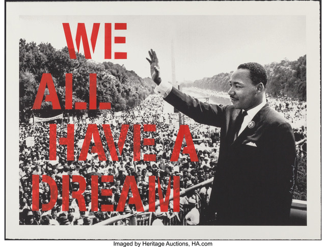 Mr. Brainwash, ‘We All Have A Dream (Red Edition)’, 2017, Heritage Auctions