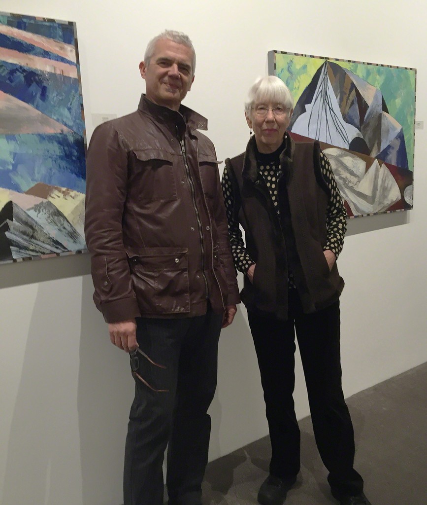 Painter Lucinda Parker poses with gallery director Dale Cotton Painter Lucinda Parker poses with gallery director Dale Cotton
