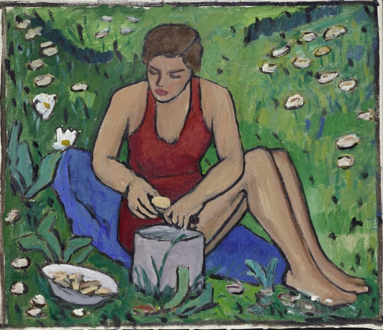 Gabriele Münter
Fräulein Ellen im Gras, 1934
Miss Ellen on the Grass
Oil on canvas, 47.5 x 65 cm
Gabriele Münter- und Johannes Eichner-Stiftung, Munich
© Gabriele Münter- und Johannes Eichner-Stiftung, Munich / VISDA 2018
Photo: Städtische Galerie im Lenbachhaus und Kunstbau München
Gabriele Münter
Fräulein Ellen im Gras, 1934
Miss Ellen on the Grass
Oil on canvas, 47.5 x 65 cm
Gabriele Münter- und Johannes Eichner-Stiftung, Munich
© Gabriele Münter- und Johannes Eichner-Stiftung, Munich / VISDA 2018
Photo: Städtische Galerie im Lenbachhaus und Kunstbau München
