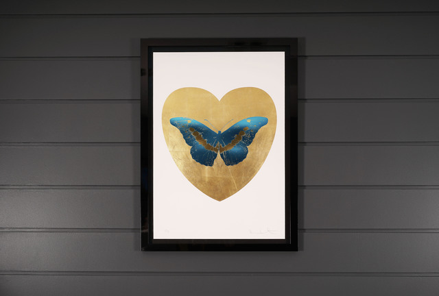 Damien Hirst, ‘I Love You, Butterfly, Blue & Gold’, 2015, Print, Silkscreen, Gold Leaf, Foil Block, Arton Contemporary