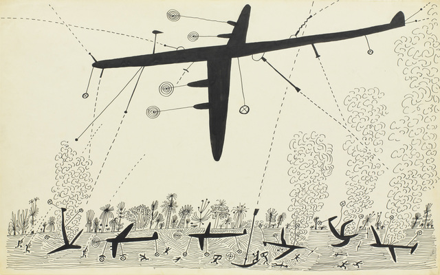 Saul Steinberg, ‘Bombing, South Pacific’, 1945, Pace Gallery