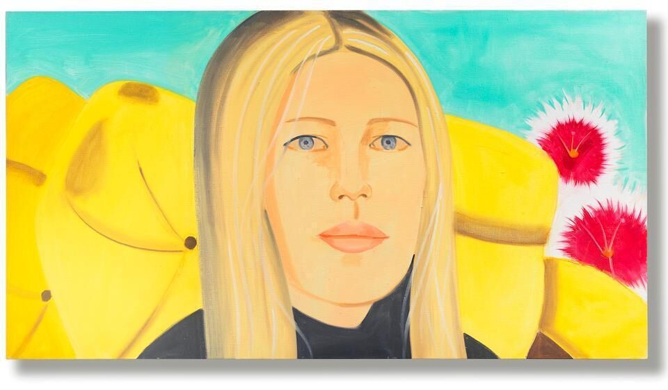 Alex Katz - Yvonne with Flowers