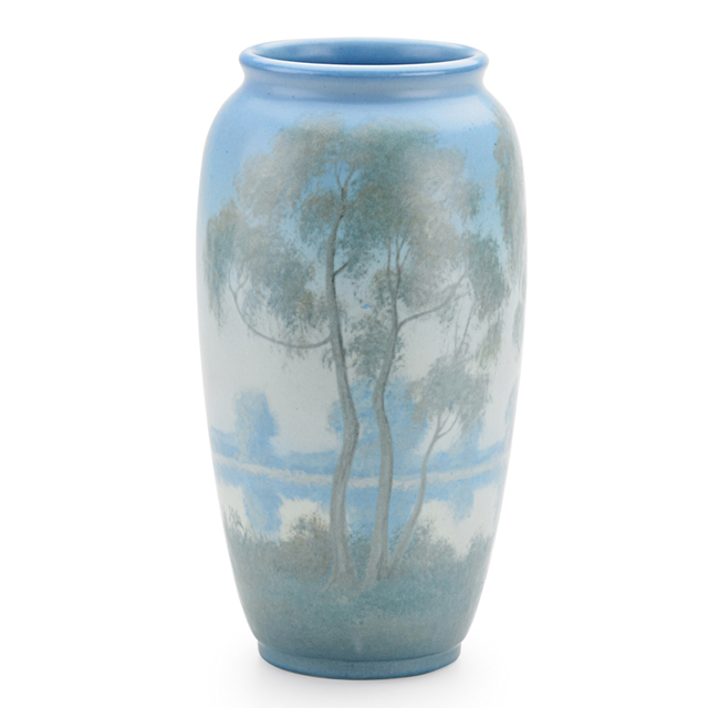 Ed Diers Rookwood Pottery Rookwood Scenic Vellum Vase With