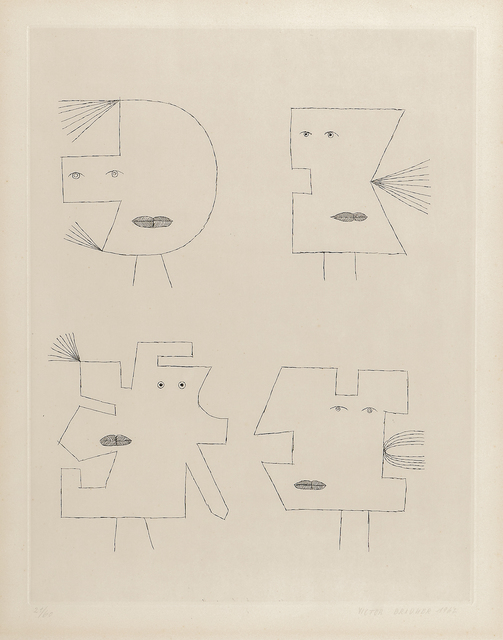 Victor Brauner, ‘Plate II from the portfolio Codex d'un Visage’, 1962, Skinner