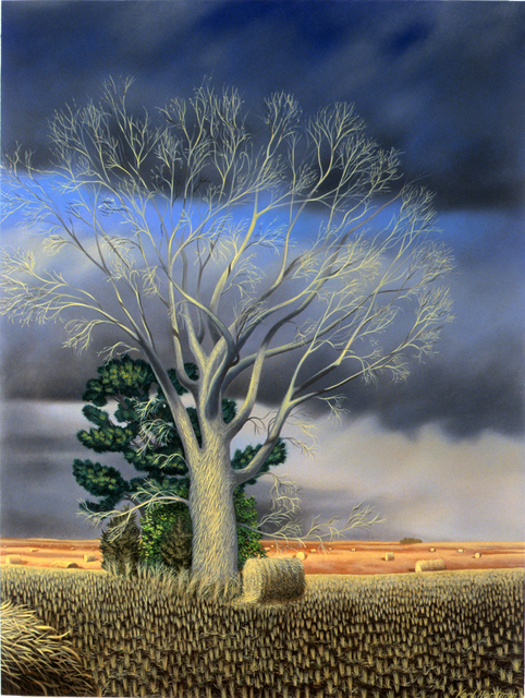 Karl Hartman, ‘Bare Cottonwood’, 2011, Painting, Oil on wood panel, Garvey | Simon