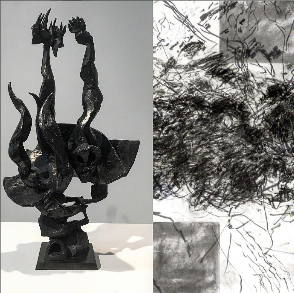 left: Dimitri Hadzi, right: Connie Fox left: Dimitri Hadzi, right: Connie Fox