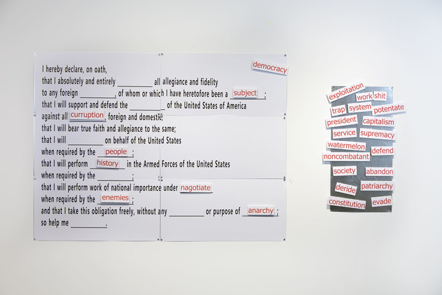 Camille Lee, ‘The Oath of Allegiance for Naturalization’, 2017, Project for Empty Space