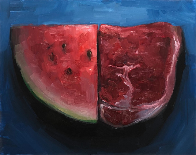Tom Giesler, ‘Quarter Sliced: seeded and seedless’, 2019, Painting, Oil on panel, McVarish Gallery