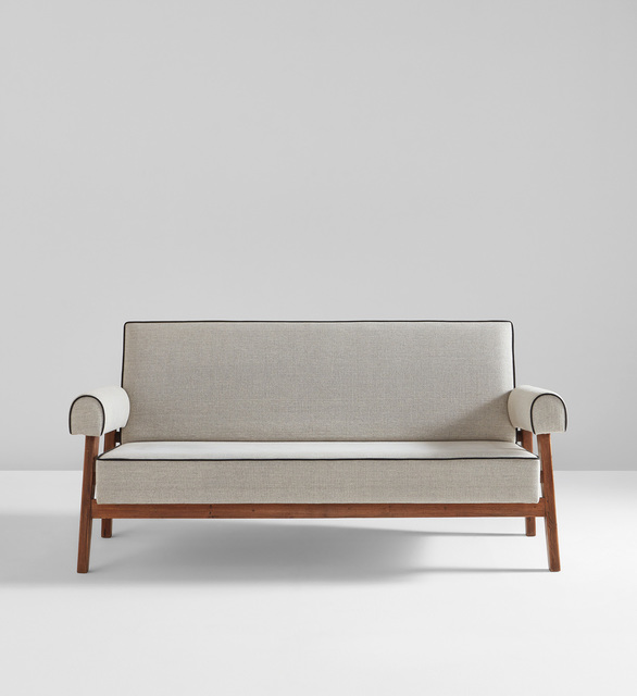 Le Corbusier, ‘Sofa, model no. LC/PJ-SI-42-B, designed for the High Court and Assembly, Chandigarh’, 1955-1956, Design/Decorative Art, Teak, fabric upholstery., Phillips
