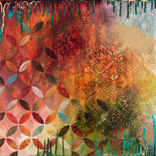 Heather Robinson, ‘Russet’, 2019, Painting, Acrylic & Fabric on Wood Panel, Art Attack SF