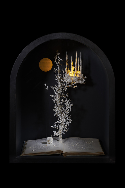 Su Blackwell, ‘The Beanstalk’, 2018, Sculpture, Book cut sculpture in wooden case, Long & Ryle