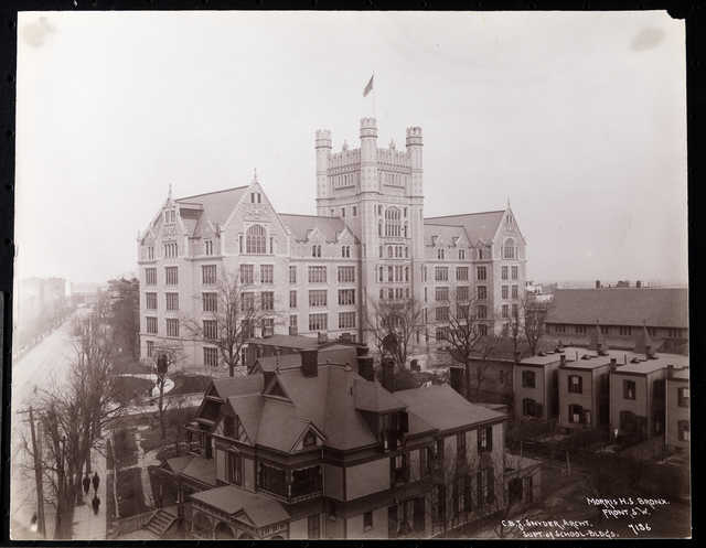 Jacob A. Riis, ‘Morris High School in the Bronx from the Front, South west’, ca. 1903, Museum of the City of New York