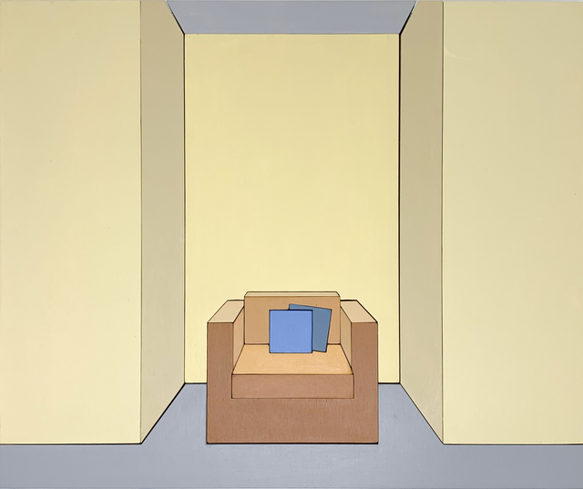 Zsofia Schweger, ‘Form Becoming Feeling #3 (Armchair), After Frank Lloyd Wright engagement with Froebel's Kindergarten Gifts ’, 2019, Painting, Acrylic on wood, Sapar Contemporary