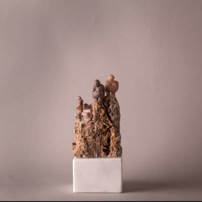 Bader Mahasneh, ‘Humans on the hills’, 2020, Sculpture, Quartz & Lime, Orient Gallery