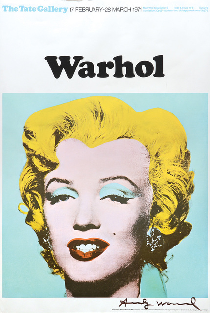 Andy Warhol Marilyn Monroe Tate Gallery Poster 1971 Available For Sale Artsy