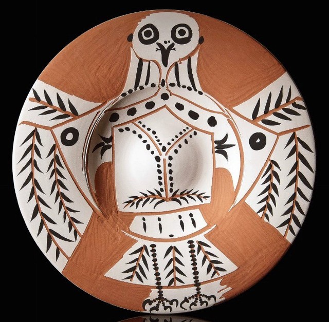 Pablo Picasso, ‘Hibou blanc sur fond rouge (White Owl on Red Ground)’, 1957, Masterworks Fine Art