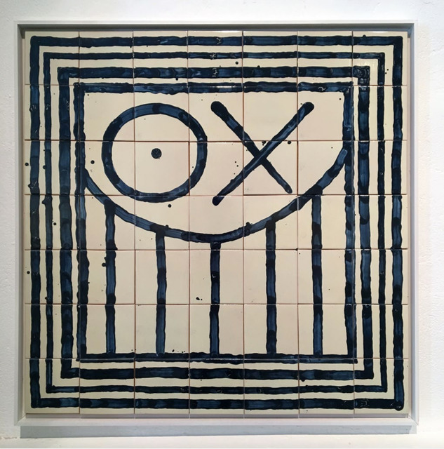 André Saraiva, ‘Square Mr. A Tile 4’, 2018, Mixed Media, Hand-painted tiles, Underdogs Gallery