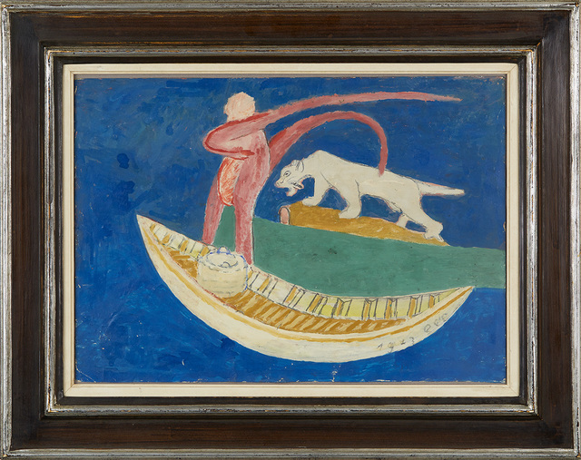 Sava Sekulić, ‘Untitled (Boat with figure and cat)’, 1972, Cavin Morris Gallery