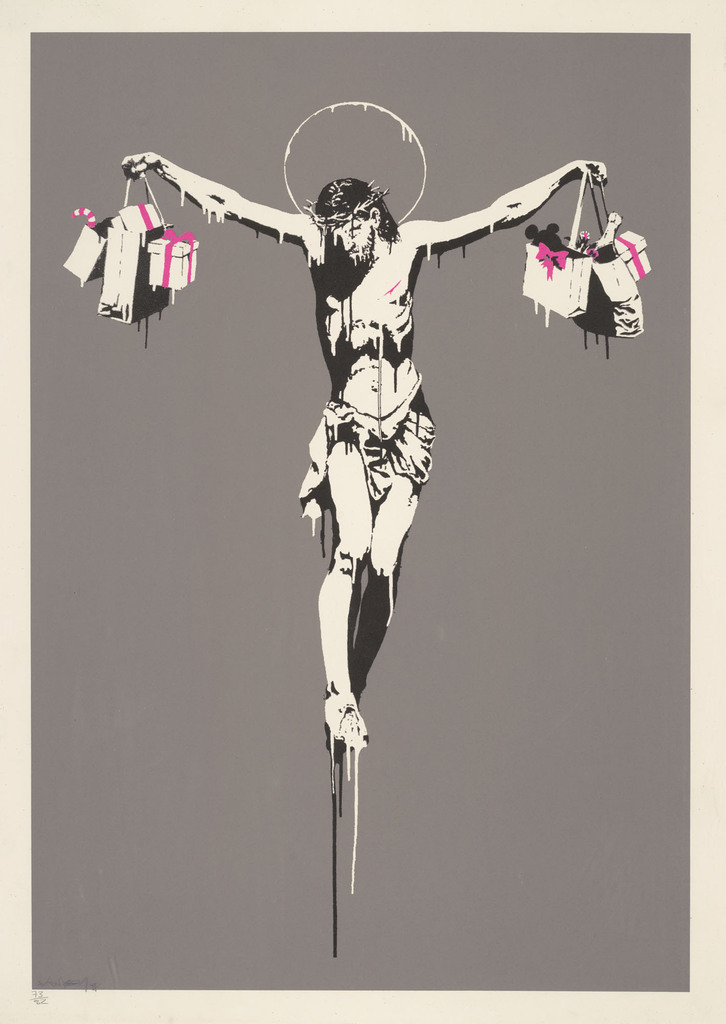 Banksy - Christ with Shopping Bags