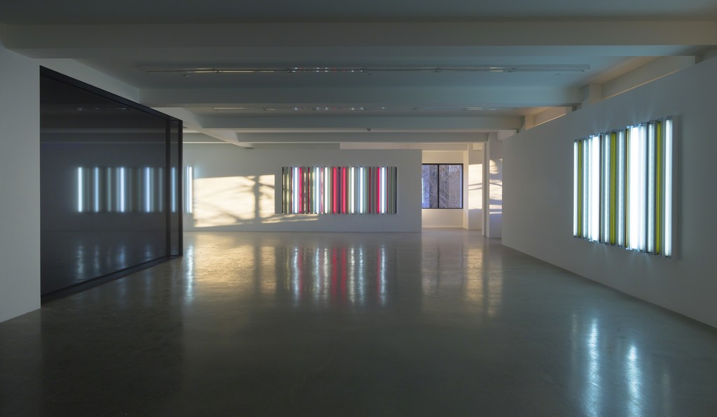 Robert Irwin, Installation view, Sprüth Magers, Los Angeles, January 23 - April 21, 2018; Courtesy the artist and Sprüth Magers; Photography by Robert Wedemeyer Robert Irwin, Installation view, Sprüth Magers, Los Angeles, January 23 - April 21, 2018; Courtesy the artist and Sprüth Magers; Photography by Robert Wedemeyer