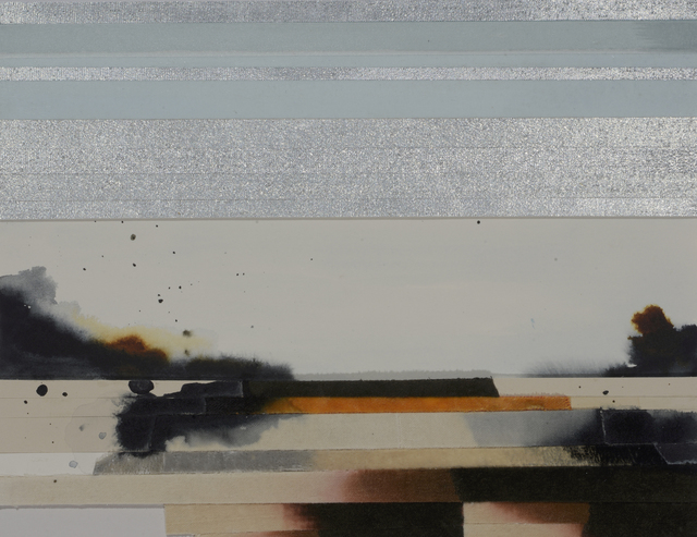 Cynthia Ona Innis, ‘Front’, 2016, Drawing, Collage or other Work on Paper, Acrylic, ink, satin and velvet on paper, Kala Art Institute