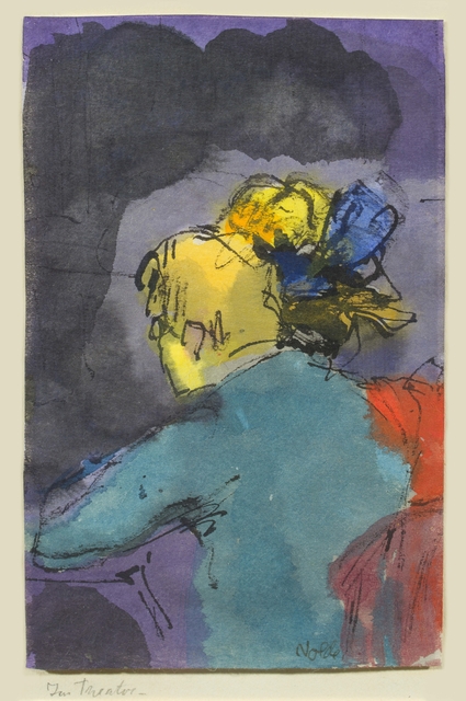 Emil Nolde, ‘Im Theater’, ca. 1910, Drawing, Collage or other Work on Paper, Watercolor and India Ink on Paper, Galerie Utermann