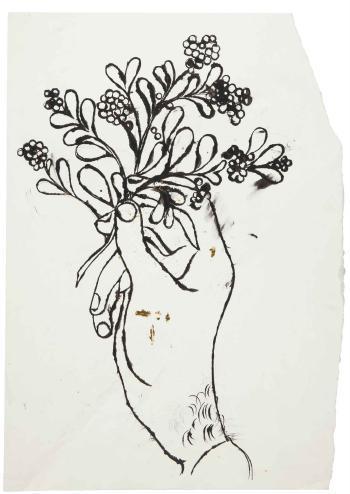 Andy Warhol - Hand and Flowers