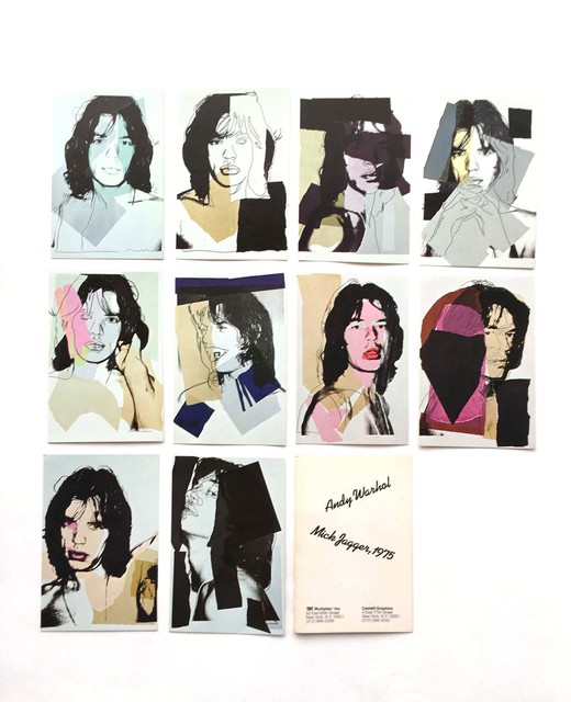 Andy Warhol, ‘Mick Jagger mini-postcard portfolio of 10 numbered cards ’, 1975, Gallery 52