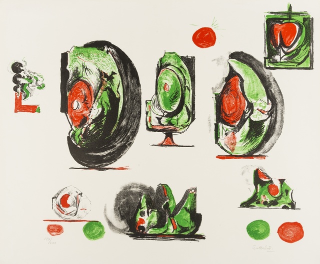 Graham Sutherland, ‘Study Boards (Tassi 116)’, 1971, Print, Lithograph printed in colours, Forum Auctions