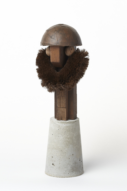Keisuke Yamamoto, ‘Pyrotechnician’, 2013, Sculpture, Scrubbing brush, cardboard, wood, cement, oil stain, Tomio Koyama Gallery