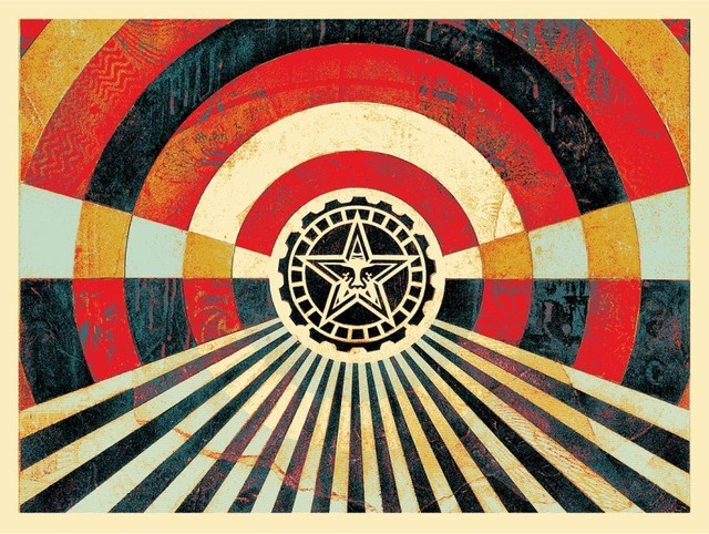 Shepard Fairey, ‘Tunnel Vision Version 2 (Alternate Gold)’, 2018, AYNAC Gallery