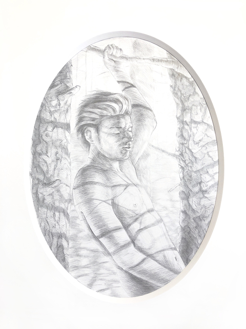 Tyler Bright Hilton, ‘It Went in my Head and I Couldn't be Alone with It’, 2018, Drawing, Collage or other Work on Paper, Silver on prepared paper, VIVIANEART