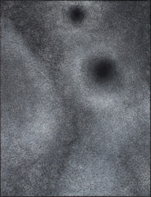 Sang-sun Bae, ‘Echo holes ii(1)’, 2019, Painting, Gesso on velvet, Gallery LEE & BAE
