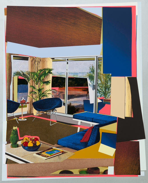 Mickalene Thomas, ‘Interior: Blue Couch and Green Owl’, 2016, Galerie Sabine Knust | Knust Kunz Gallery Editions